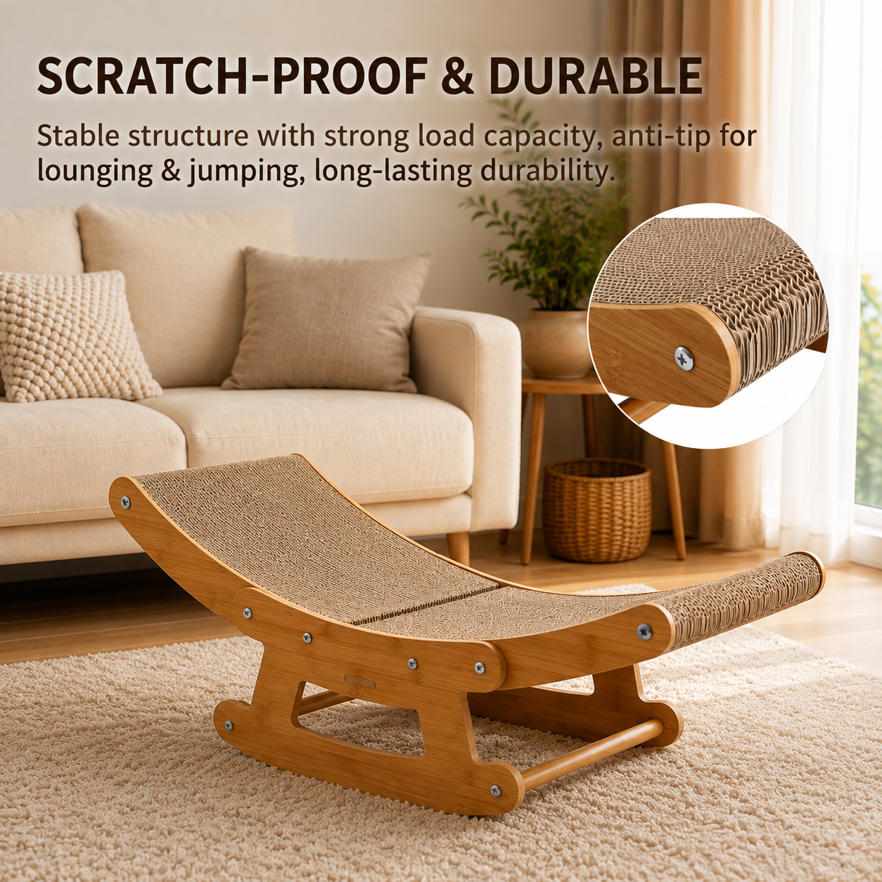 Cat Scratcher Lounger — 2-in-1 Bed & Couch Protector